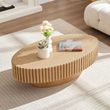Modern Handcraft Drum Table Length 43.7 inch Ellipse Table for Living Room,Oval Small W2582P188739