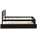 Twin size Platform Bed with Trundle, Espresso WF194304AAP
