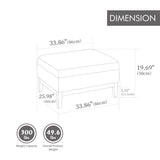 33.86"W Upholstered Wood Base Storage Ottoman With Reversible Lid Coffee Table, Foot Stool Square W3118P283463