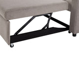 55.9" Convertible Sofa Bed Loveseat Sofa with Three USB Ports, Two Side Pockets, Two Cup Holders and WF322620AAR