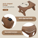 Teak Wood Toilet Stool with Non-slip Foot Pads 45048454