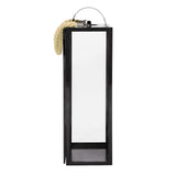 ZUN LARRY 22"H STAINLESS STEEL LANTERN 72177.00BLK