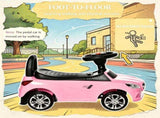 Pink Toddler Foot-to-Floor Ride-On Push Car Kids Sliding Walking Toy with Functional Horn, Music, 64123282