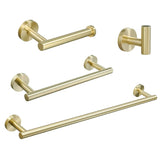 4-Pieces Brushed Nickel Gold Bathroom Accessories Set, Stainless Steel Bathroom Hardware Set, Bath W1932P156242