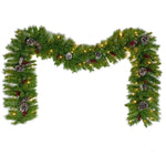 ZUN Pre-lit Xmas Tree Artificial Christmas 4-Piece Set,Garland, Wreath and Set of 2 Entrance Trees X-mas 96959275