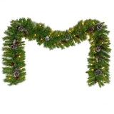 ZUN Pre-lit Xmas Tree Artificial Christmas 4-Piece Set,Garland, Wreath and Set of 2 Entrance Trees X-mas 96959275