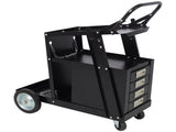Heavy Duty 2-Tier 4 Drawers Rolling Welding Cart Portable Welder Storage Trolley with Wheels for MIG W465P332930