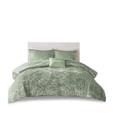 King/Cal King Velvet Comforter Set with Throw Pillow B035P203259