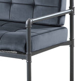 Grey and Sandy Grey Loveseat with Loose Back B062P185737