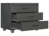 Heavy-Duty Metal Storage Cabinet with Wheels - 3 Drawer Tool Cabinet for Garage, Office, and Home T2398P242683