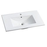 30 Inch Ceramic Vanity Top, 29.9"D x 18.3"W x 6.7"H, Glossy White W1972P164376