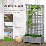 ZUN Wood Planter with Trellis for Vine Climbing （Prohibited by WalMart） 62491236