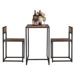 ZUN Elm Wood Simple Breakfast Table And Chair Three-Piece [90x47x75.5cm] 27997833