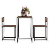 ZUN Elm Wood Simple Breakfast Table And Chair Three-Piece [90x47x75.5cm] 27997833