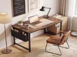 47" Home Office Desk for Small Spaces, Computer Desk with Storage Bag & Hook, Modern Simple Style 41256887
