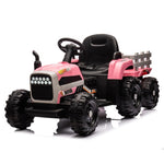 ZUN Ride on Tractor with Trailer,12V Battery Powered Electric Tractor Toy w/Remote Control,electric car 18115985