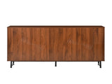 Mid-Century Modern Walnut Sideboard Buffet Cabinet, 59*16*33 inches Geometric Carved Storage Cabinet W3867P373415