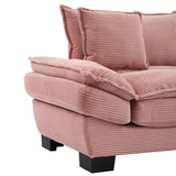 Corduroy Sofa Sleeper Couch Loveseat Sofa with Pillows Comfy Upholstered Deep Seat Sofa for W676P227339