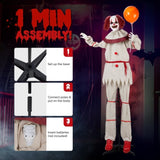 5.7ft Red eyes, Voice ControlJoker and BalloonHalloween Standing Decoration Outdoor 31071862