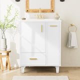 24" Bathroom Vanity with Sink, Bathroom Cabinet with Door Shelf, Deep Drawer, 2-Tier Pull-Out N759P269734K