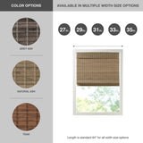 ZUN Bamboo Light Filtering Roman Shade 64"L B035129690