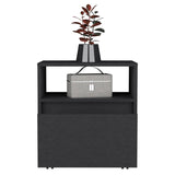 Austin Nightstand , End Table, Side Table Casters, Single Drawer-Black B20092130
