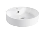 Ceramic Rotundity Above Counter White Bathroom Sink Art Basin W999P363287