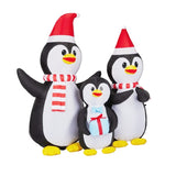 6FT Lighted Christmas Inflatable Decoration, Inflatable Penguin Family, Funny Blow Up Yard 74665323