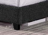 King Size Charcoal Grey Upholstered Platform Bed B108P160249