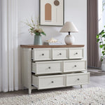 ZUN Modern 7 Drawers Dresser 7 Drawers Cabinet,Chest of Drawers Closet Organizers and Clothes W2275P233489