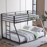 Metal Bunk Bed Twin Over Full Size with Removable Stairs, Heavy Duty Sturdy Frame for Teen & Adults, W1820P294093