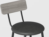 Bar Table Set with 4 Bar stools PU Soft seat with backrest, Grey, 47.24'' L x 23.62'' W x 35.43'' H 68759639
