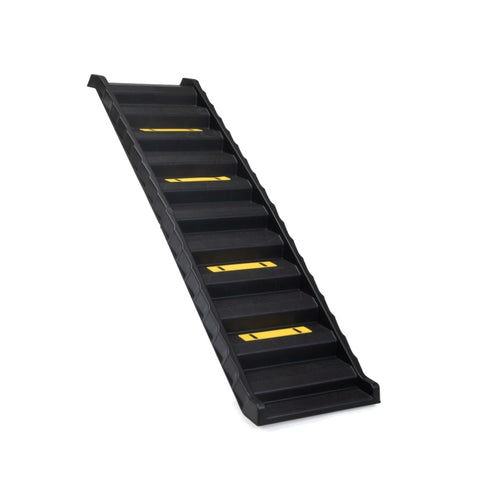 ZUN Folding Pet Ramp, Dog Ramp for Cars SUV, Vehicle Stairs Ladder with Nonslip Mats and Rubber Feet, W2181P145848