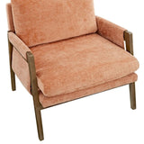 Kelly Mid-Century Modern Velvet Accent Armchair, Orange T2574P180238