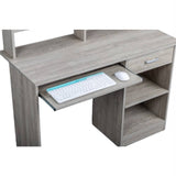 Gray particleboard 110*50*95cm one-draw two-layer computer desk 64191892