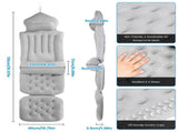 Full Body Bathtub Cushion with Detachable Lumbar Pillow, 4D Honeycomb Mesh Non-Slip Bath Mat with 93159022