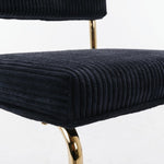 ZUN Furniture,Modern Dining Chairs Corduroy Fabric,Gold Metal Base, Accent Armless Kitchen Chairs 03193640