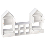 Versatile Children's Bookshelf with House-Shaped Design, Multi-Functional Storage for Books and W2699P197526