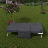 Folding Ottoman Bed with Adjustable Backrest, Modern Futon Couch, Convertible Chair into Sofa Bed W1935P256906