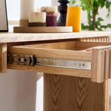 59.05'' Modern Console Table With Drawer for Entryway with Unique Vertical Stripe Design for Living W876P299541