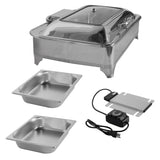 Electric Chafing Dish 9L/9.5QT 400W 110V Food Warmer Buffet Electric Chafing Dish with Glass Lid for 21236772