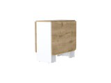 Cole White and Macadamia Folding Dining Table B062P175104