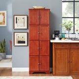 72.4" Tall Storage Cabinet Tall Storage Cabinet with 8 Doors and 4 Shelves ,Bookshelf Living Room, W2275P269079
