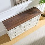 ZUN Farmhouse 7 Drawers Dresser Bedroom, Wood Rustic Dresser Tv Stand, Storage Dressers Organizer W2393P195498