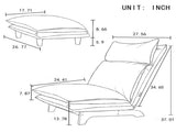 Lazy sofa balcony leisure chair bedroom sofa chair foldable reclining chair leisure single sofa W24463599