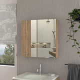 ZUN 4-Shelf Bathroom Medicine Cabinet with Mirror B06280225