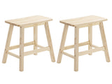 Set of 2 Saddle Seat Counter Stools, 24" Wood Bar Stools for Dining Room Kitchen Pub Chair, Wood 95221143