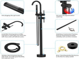 Floor Mount Bathtub Faucet Freestanding Tub Filler Matte Black Standing High Flow Shower Faucets 44269119