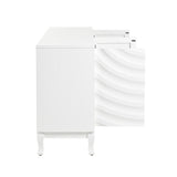 Elegant Sideboard Featuring Sophisticated Wavy Pattern Doors with Arched Groove Design in a Stylish W2696P256249