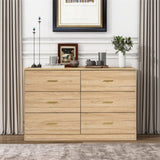 Modern Natural 6-Drawer Dresser for Bedroom - Ample Storage Wide Chest of Drawers, Sturdy & Safe W1785P178138